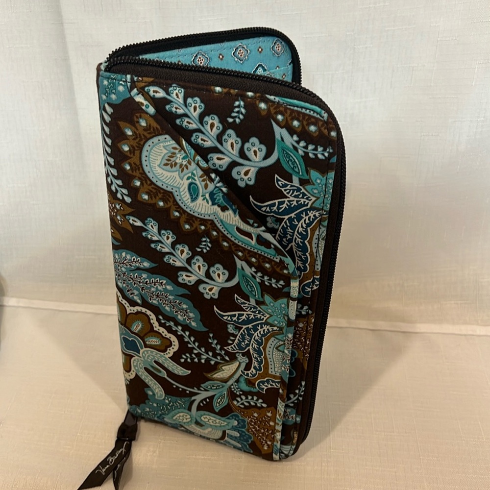 Vera Bradley Java Blue Travel Document Passport C… - image 1